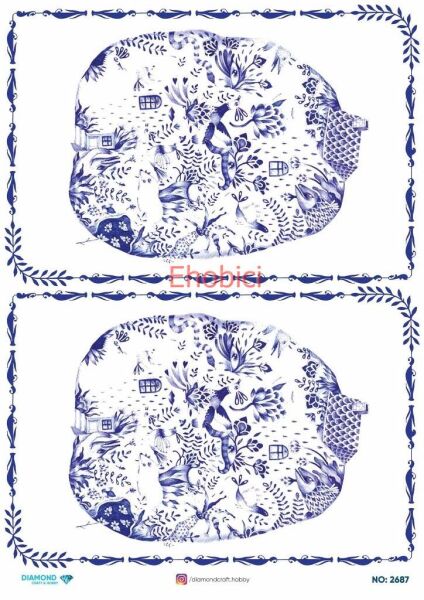 Diamond Pirinç Dekopaj Kağıdı - 2687