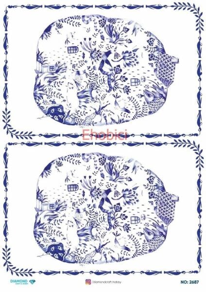 Diamond Pirinç Dekopaj Kağıdı - 2687