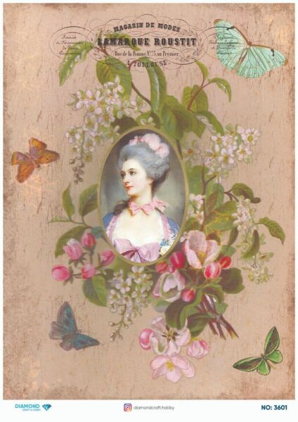 Diamond Pirinç Dekopaj Kağıdı - 3601