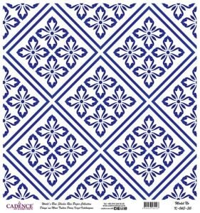 Dünyanın Mavi Tonları Pirinç Dekopaj Kağıdı - K-043