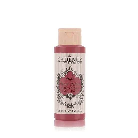 Cadence Style Mat Kumaş Boyası - 608 Mercan Kırmızı 59ml