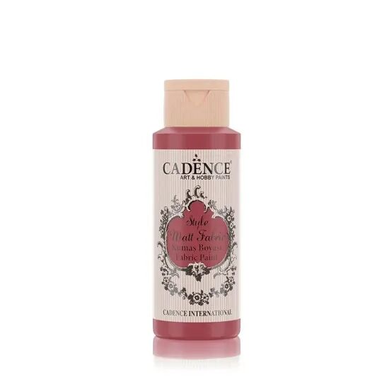 Cadence Style Mat Kumaş Boyası - 608 Mercan Kırmızı 59ml
