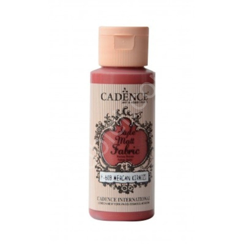 Cadence Style Mat Kumaş Boyası - 608 Mercan Kırmızı 59ml