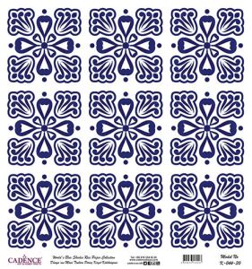 Dünyanın Mavi Tonları Pirinç Dekopaj Kağıdı - K-044