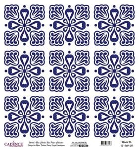 Dünyanın Mavi Tonları Pirinç Dekopaj Kağıdı - K-044