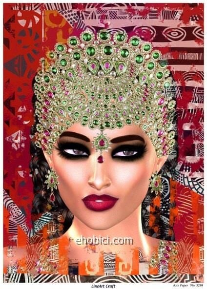 Lineart Pirinç Dekopaj Kağıdı Model - 3298