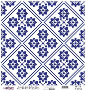 Dünyanın Mavi Tonları Pirinç Dekopaj Kağıdı - K-045