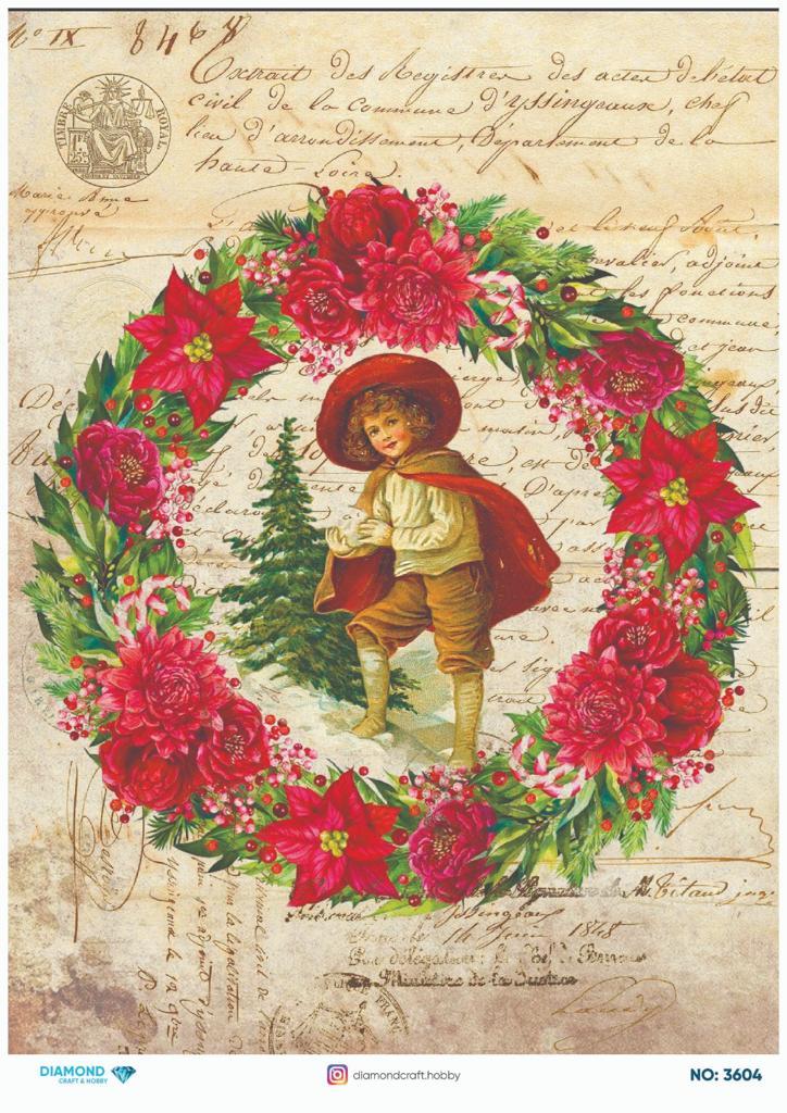 Diamond Pirinç Dekopaj Kağıdı - 3604