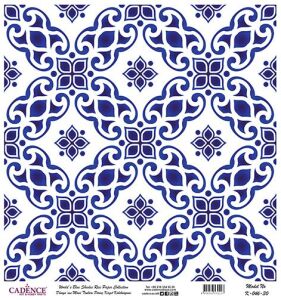 Dünyanın Mavi Tonları Pirinç Dekopaj Kağıdı - K-046