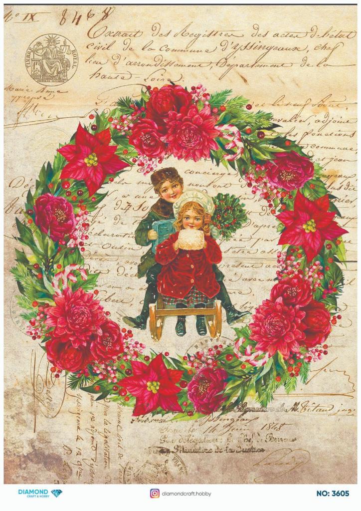 Diamond Pirinç Dekopaj Kağıdı - 3605