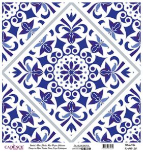 Dünyanın Mavi Tonları Pirinç Dekopaj Kağıdı - K-047