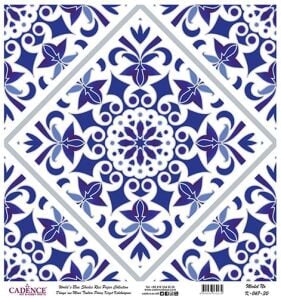 Dünyanın Mavi Tonları Pirinç Dekopaj Kağıdı - K-047