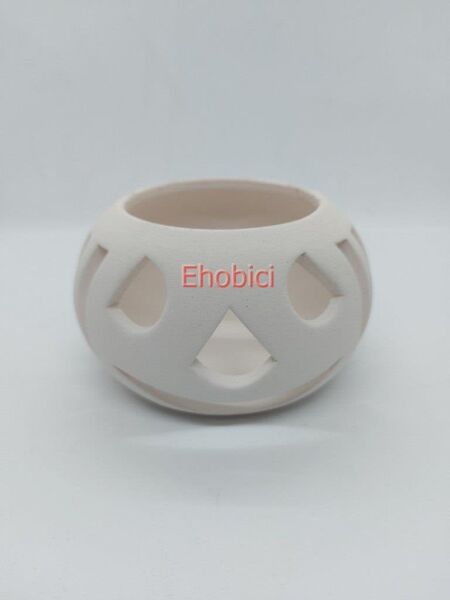 Seramik Gülen Yüz Küçük Ufo Mumluk O-37