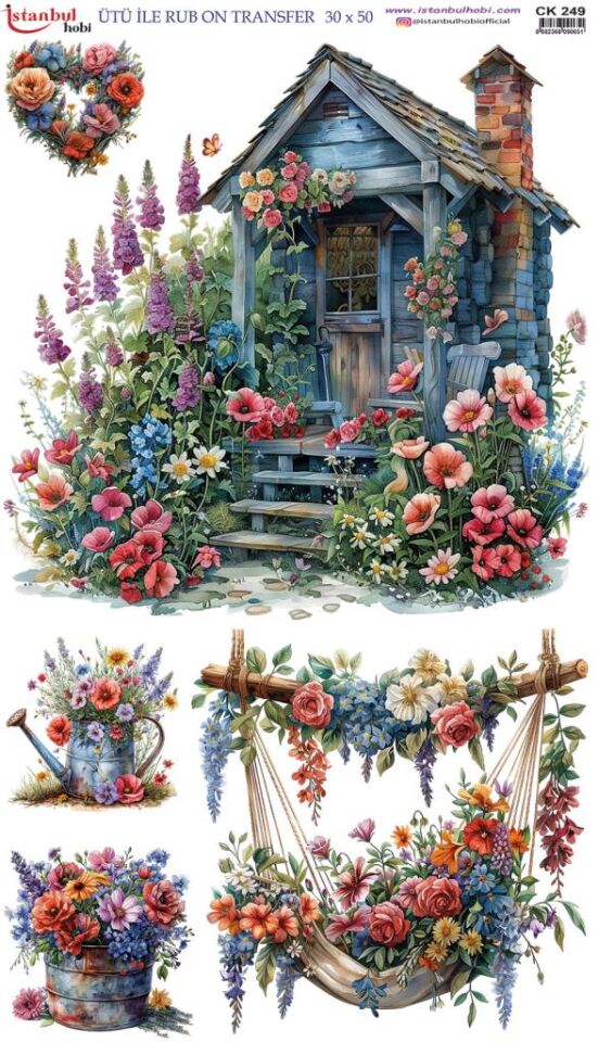 Ütü İle Rub On Transfer Kağıdı 30x50cm CK249