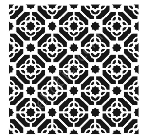 Ardışık Desen Stencil Şablon (25x25) R-035