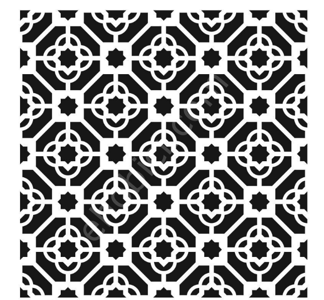 Ardışık Desen Stencil Şablon (25x25) R-035