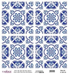 Dünyanın Mavi Tonları Pirinç Dekopaj Kağıdı - K-048