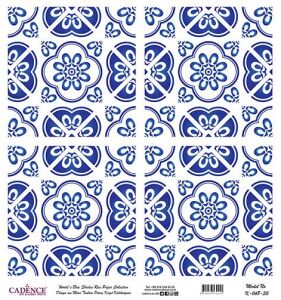 Dünyanın Mavi Tonları Pirinç Dekopaj Kağıdı - K-048