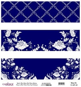 Dünyanın Mavi Tonları Pirinç Dekopaj Kağıdı - K-049