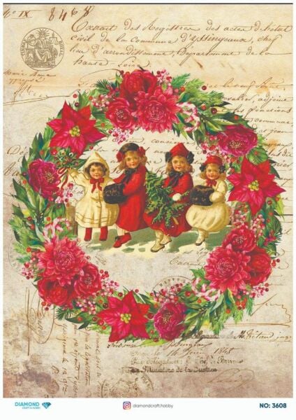 Diamond Pirinç Dekopaj Kağıdı - 3608