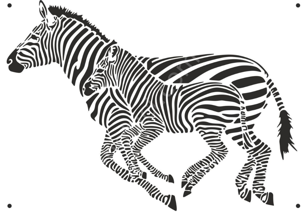 Karışık Desenler Stencil Şablon HD-084 (25x35) Boyutlu