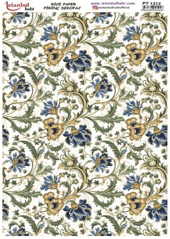 Pirinç Dekopaj Kağıdı 30x42cm PT-1313 Etnik