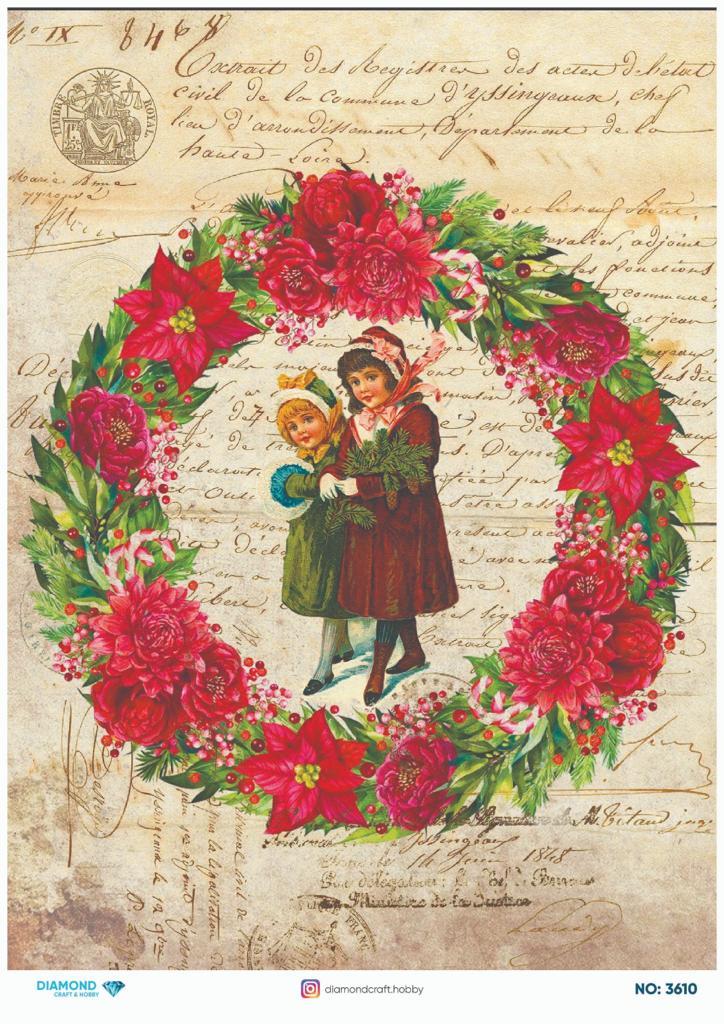 Diamond Pirinç Dekopaj Kağıdı - 3610