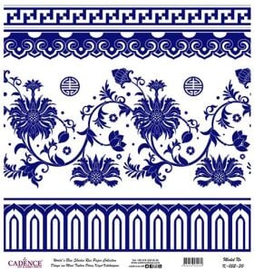 Dünyanın Mavi Tonları Pirinç Dekopaj Kağıdı - K-052