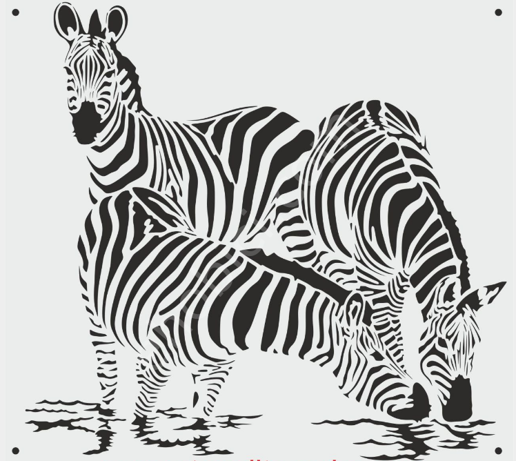 Karışık Desenler Stencil Şablon (25x25) HD-082A