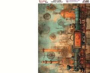 Pirinç Dekopaj Kağıdı 30x42cm PT-656 Tren