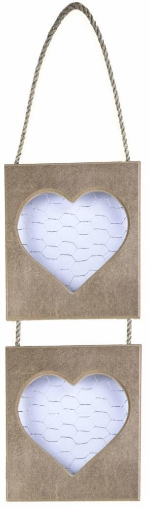 Ahşap Telli Kalpli Pano PN-58