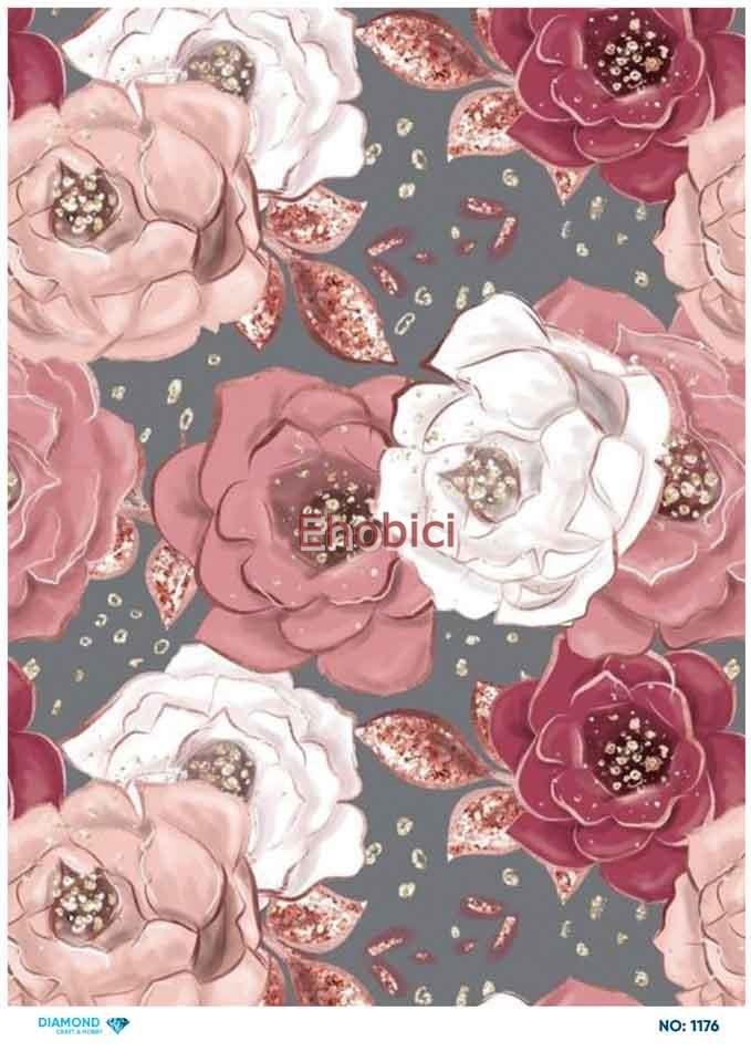 Diamond Pirinç Dekopaj Kağıdı - 1176