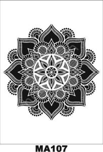 Mandala Duvar Dekor Stencil Şablon (40x40) MA-107