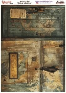 Pirinç Dekopaj Kağıdı 30x42cm PT-387 Vintage