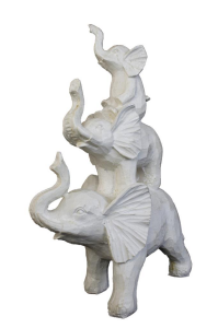 Polyester Üst Üste 3 Neşeli Fil 34x22cm HYK795