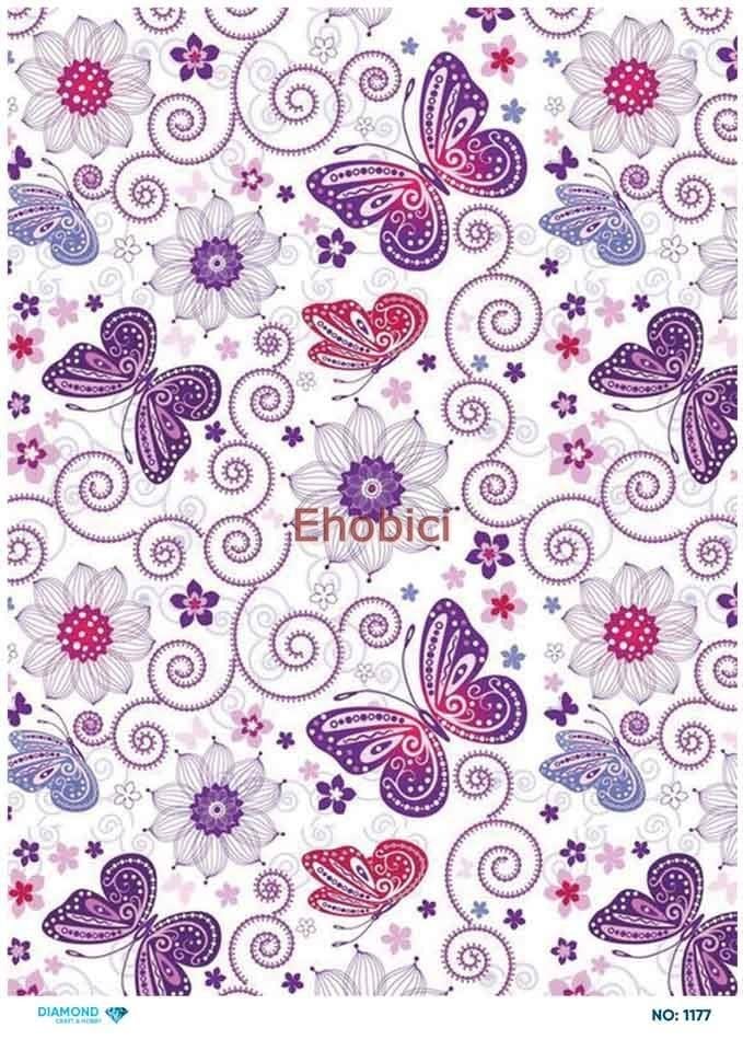 Diamond Pirinç Dekopaj Kağıdı - 1177
