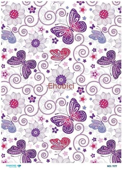 Diamond Pirinç Dekopaj Kağıdı - 1177