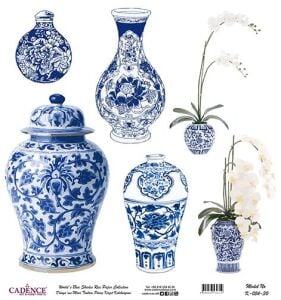 Dünyanın Mavi Tonları Pirinç Dekopaj Kağıdı - K-054