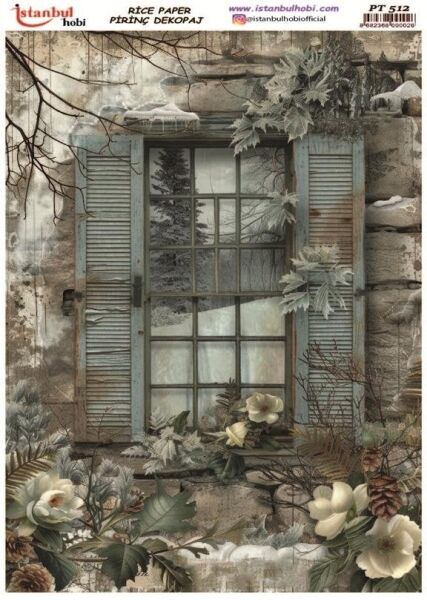 Pirinç Dekopaj Kağıdı 30x42cm PT-512 Pencere