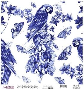 Dünyanın Mavi Tonları Pirinç Dekopaj Kağıdı - K-055