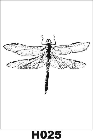 Hayvan Temalı Desenler Stencil Şablon (21x30) H-025