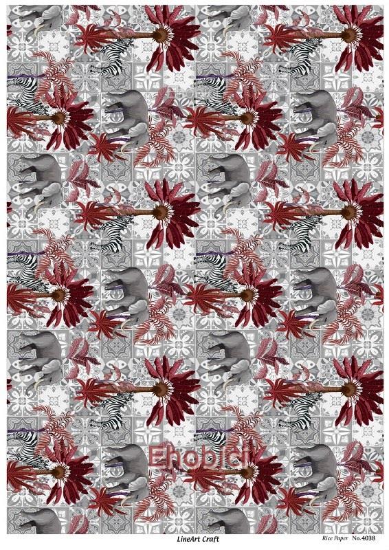 Lineart Pirinç Dekopaj Kağıdı - 4038