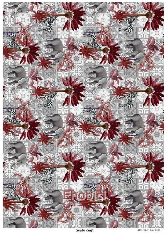 Lineart Pirinç Dekopaj Kağıdı - 4038