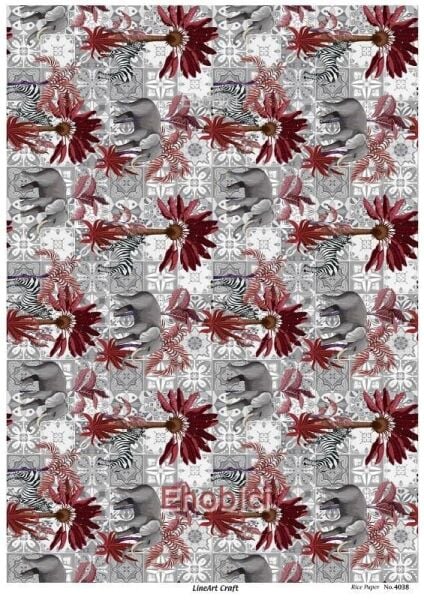 Lineart Pirinç Dekopaj Kağıdı - 4038