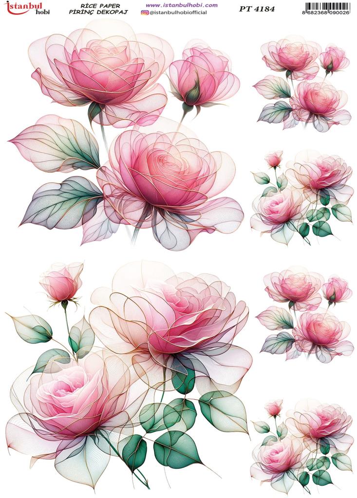 Pirinç Dekopaj Kağıdı 30x42cm PT-4184