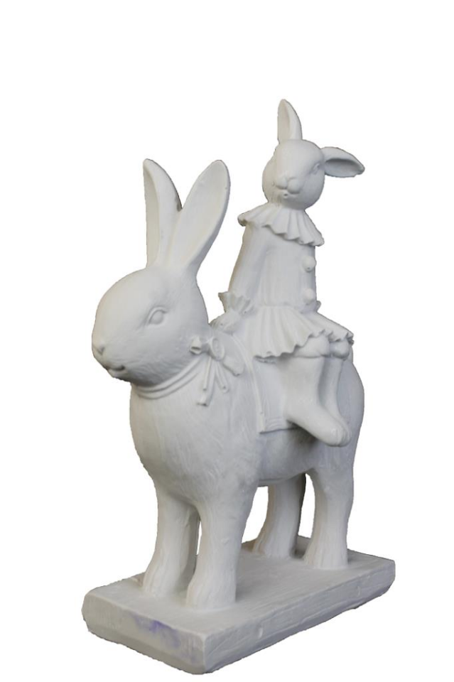 Polyester Tavşan Üzerinde Tavşan 28x20cm HYK798