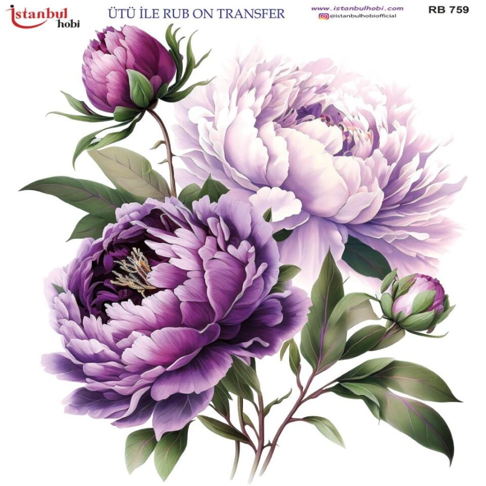 Ütü ile Rub On Transfer Kağıdı 30x30cm RB-759