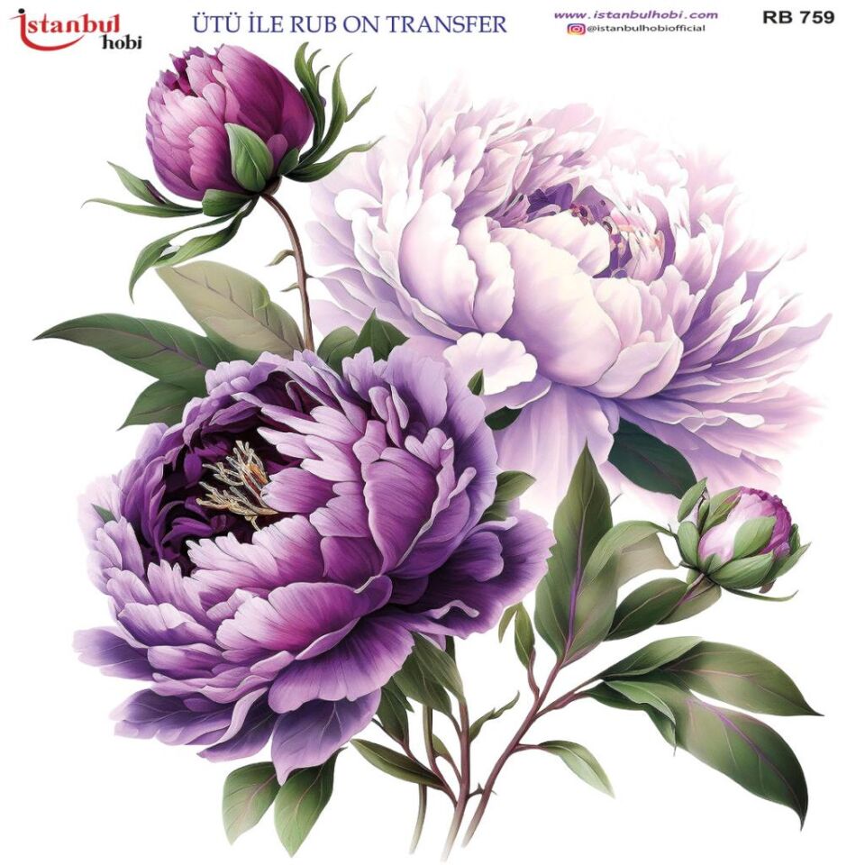 Ütü ile Rub On Transfer Kağıdı 30x30cm RB-759