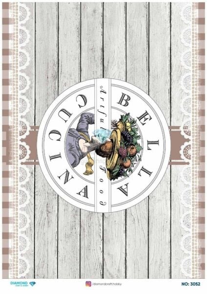 Diamond Pirinç Dekopaj Kağıdı - 3052