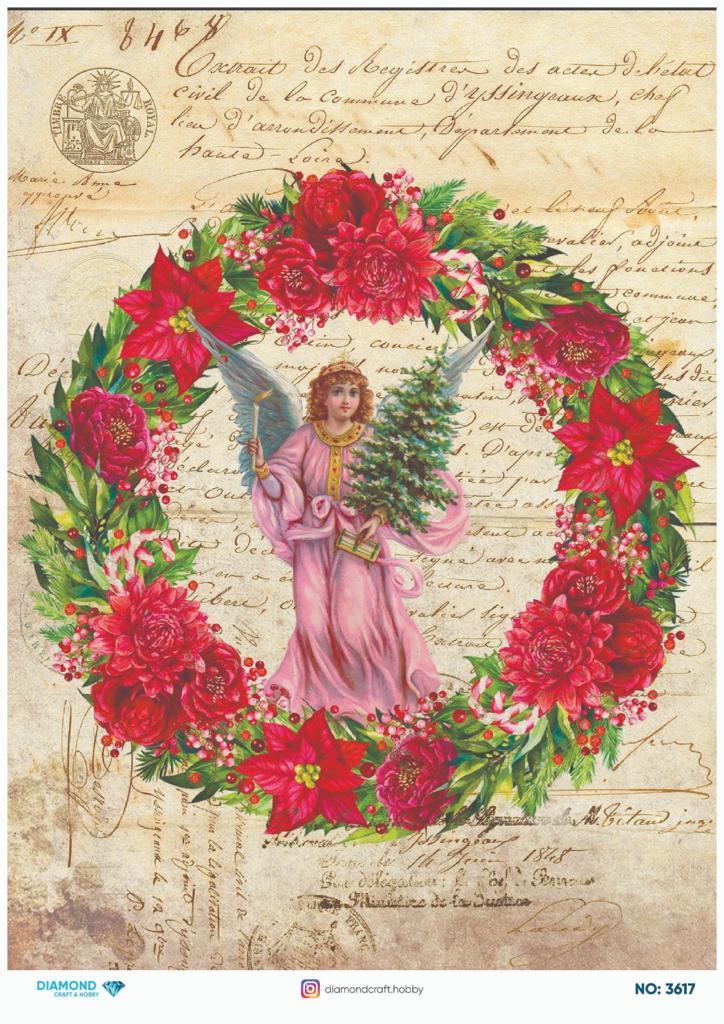 Diamond Pirinç Dekopaj Kağıdı - 3617